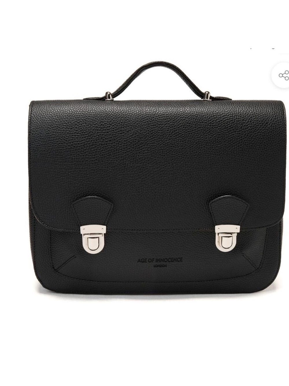 Black Leather  SCHOOLBAG